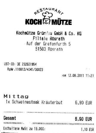 esgr Hffner Kochmtze Restaurant